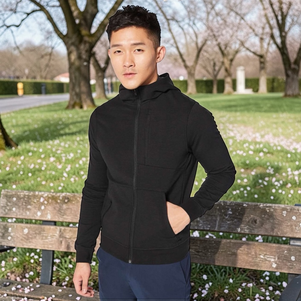 Lululemon City Sweat Zip Hoodie in Black Sz L